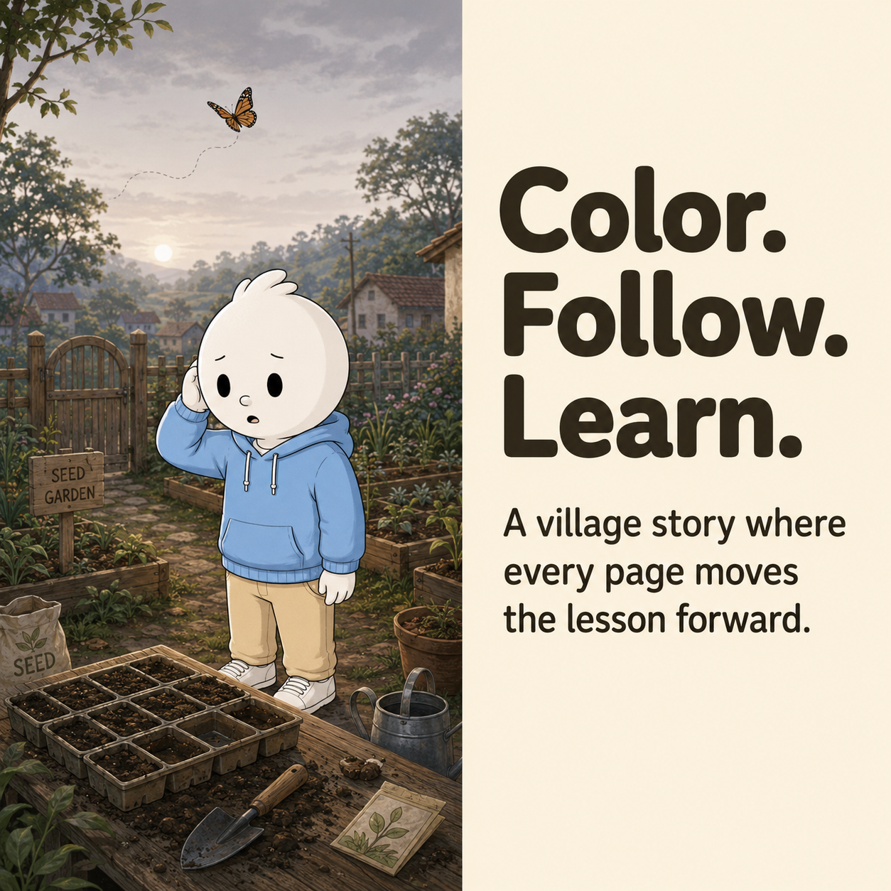 Value of Time Printable Coloring Book - 24 Page Story Coloring Adventure - MindTheory Collection (A4 & US Letter) — preview 2