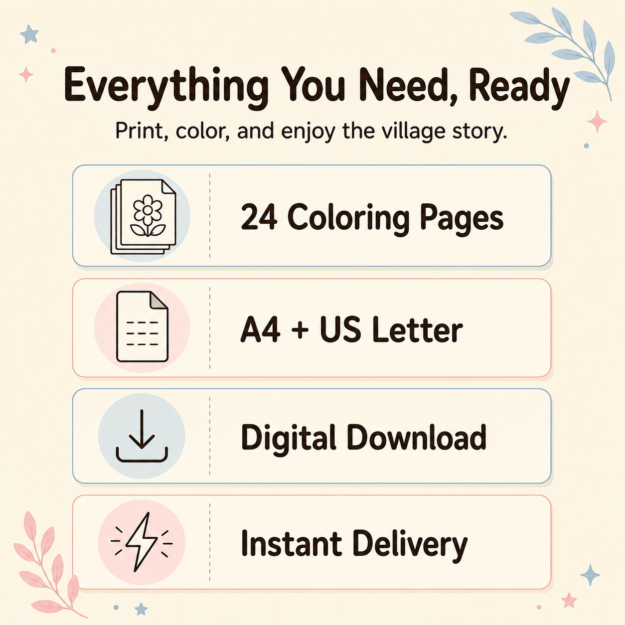 Value of Time Printable Coloring Book - 24 Page Story Coloring Adventure - MindTheory Collection (A4 & US Letter) — preview 7